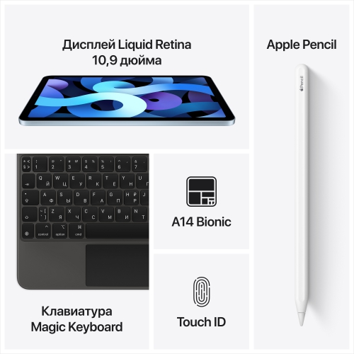 Apple iPad Air (2020) 64Gb Wi-Fi+Cellular Blue Sky RU
