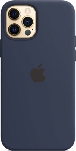 Силиконовый чехол Silicone case Apple MagSafe для iPhone 12 Pro Max Deep Navy / Темный Ультрамарин