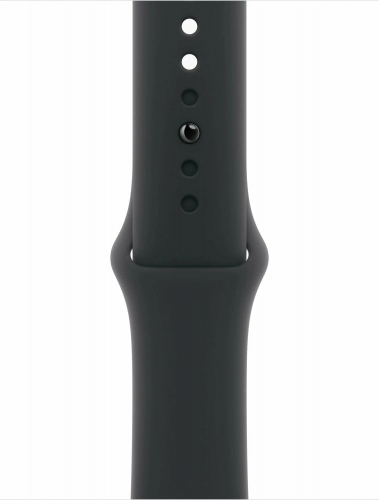 Часы Apple Watch Series 10, 42 мм, корпус из алюминия цвета «чёрный оникс», спортивный ремешок чёрного цвета, размер S/M (MWWE3)