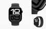 Часы Apple Watch Series 10, 42 мм, корпус из алюминия цвета «чёрный оникс», спортивный ремешок чёрного цвета, размер S/M (MWWE3)